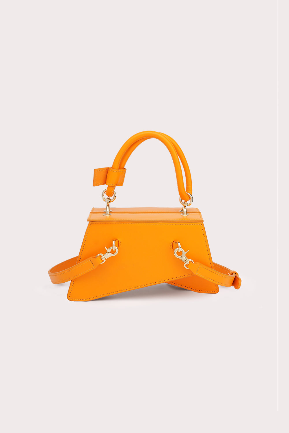 Mini Trapezoid Tapo Bag in Mango Orange